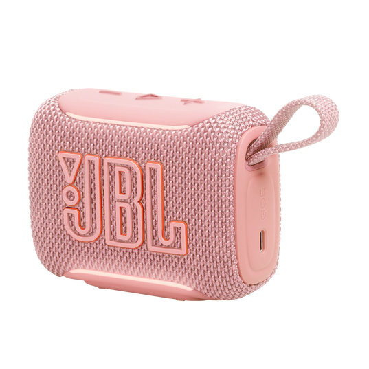 JBL Go 5 - Pink - Ultra-portable waterproof and drop-proof speaker with JBL legendary sound and ambient edge lighting - Detailshot 1